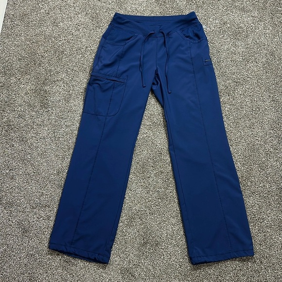 Cherokee Pants - Cherokee infinity straight leg drawstring cargo pants navy small Nurse scrubs